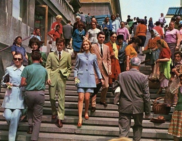 Dolac, stepenice oko 1960-ih godina. Modna revija Varteksa